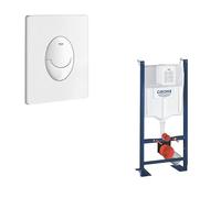 GROHE Bâti Support WC Rapid SL Project + Plaque de Commande Skate Air Blanc Alpin