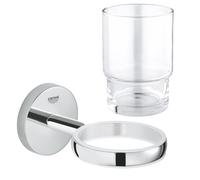 Grohe BauCosmopolitan Gobelet à brosses à dents, 40585001+40372001,