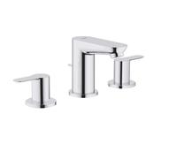 Grohe BauEdge - Mitigeur de lavabo, 3 trous, avec vidage, chrome 20197000