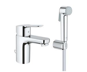 Grohe BauEdge - Mitigeur de lavabo avec douchette de bidet, chrome 23757000