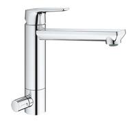 Grohe BauEdge mitigeur de cuisine 31696000 chromé , pivotant, bec moyen-haut