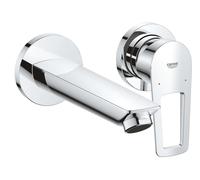 Grohe BauLoop - Mitigeur de lavabo encastré avec corps d’encastrement, installation 2 trous, chrome 20289001