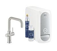 Grohe Blue kit de démarrage avec mitigeur de cuisine sur pied SuperSteel 31456DC1
