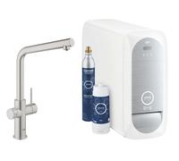 Grohe Blue Home - Mitigeur d’évier avec unité réfrigérante et filtration, supersteel 31454DC1