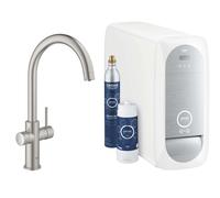 Grohe Blue Home - Mitigeur d’évier, avec unité réfrigérante et filtration, supersteel 31455DC1