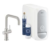 Grohe Blue Home - Mitigeur d’évier Connected, avec unité réfrigérante et filtration, supersteel 31456DC1