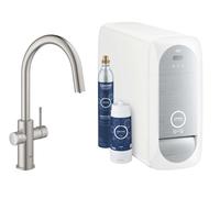 Grohe Blue Home - Mitigeur d’évier Connected, avec unité réfrigérante et filtration, supersteel 31541DC0