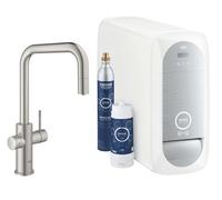 Grohe Blue Home - Mitigeur d’évier Connected, avec unité réfrigérante et filtration, supersteel 31543DC0