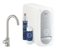 Grohe Blue Home - Mitigeur d’évier Mono Connected, avec unité réfrigérante et filtration, supersteel 31498DC1