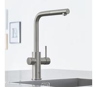 GROHE Mitigeur de cuisine Grohe Blue 31539DC0 avec filtre sur pied SuperSteel