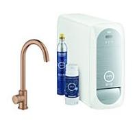 Grohe Blue Home - Mitigeur d'évier Mono Connected avec unité réfrigérante et filtration, Warm Sunset brossé 31498DL1