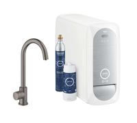 Grohe Blue Home - Mitigeur d'évier Mono Connected avec unité réfrigérante et filtration, Hard Graphite brossé 31498AL1