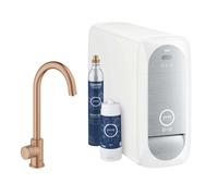 Grohe Blue Home - Mitigeur d'évier Mono Connected avec unité réfrigérante et filtration, Warm Sunset brossé 31498DL1
