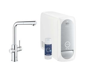 Grohe Blue Home - Mitigeur d'évier Raccordé avec bec extractible, avec dispositif de refroidissement et filtration, chromé 31927001