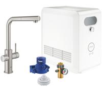 Grohe Blue kit de démarrage avec mitigeur de cuisine sur pied SuperSteel 31326DC2