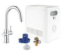 Grohe Blue Professional - Mitigeur d’évier avec unité réfrigérante et filtration, douchette extractible, chrome 31325002