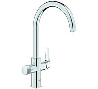 GROHE Mitigeur d'évier Blue Pure BauCurve 30580000 – 3 voies pivotant 150°, chrome