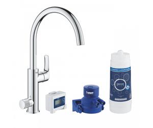 Grohe - Blue Pure Eurosmart Kit de démarrage + Mitigeur col de cygne, Chromé (30383000)