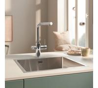 Grohe Blue Pure - Mitigeur d'évier Minta avec filtration et bec extractible, chrome 30590000