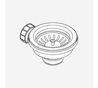 Grohe Bonde à panier pour évier de cuisine, 42589SD1,