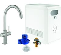 Grohe Blue kit de démarrage avec mitigeur de cuisine sur pied SuperSteel 31323DC2