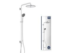 GROHE Colonne de douche avec inverseur Vitalio Joy 260, douche apparente, tête de douche 250mm, barre orientable, pommeau de douche Vitalio Joy 110 3 jets, chromé, 27357002 (Import Allemagne)