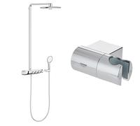 GROHE Colonne de douche avec mitigeur thermostatique Rainshower System SmartControl Duo 360 mm 26250000 & 27055000 - Support Mural pour Douchette Rainshower (Import Allemagne)