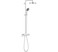 GROHE Colonne de douche avec thermostat pour montage mural, Douche de tête ronde 210 mm, Chrome, 26814001