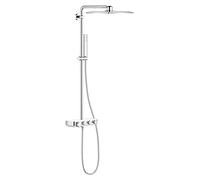 Grohe Euphoria SmartControl System 310 Cube Duo système de douche avec mitigeur thermostatique, montage mural, 26508LS0, Couleur: Blanc Lune