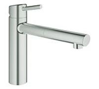 Grohe Concetto cuisine match0 31129DC1 mousseur à coulisse, supersteel