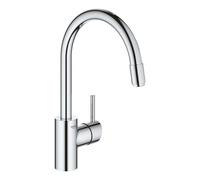 GROHE Mitigeur de cuisine Concetto 32663003 sur pied StarLight Chrome avec douchette extractible
