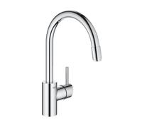 GROHE Mitigeur de cuisine Concetto 32663003 sur pied StarLight Chrome avec douchette extractible