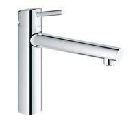 Grohe Concetto Mitigeur de cuisine pivotant, basse pression, avec douchette extractible, 31214001,