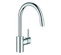 Grohe Concetto mitigeur d'évier 31212003 chromé , basse pression, bec orientable, alimentation en eau interne