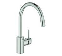 Grohe Concetto mitigeur d'évier 32663DC3 supersteel, bec verseur pivotant, débit d'eau interne