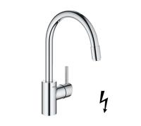 Grohe Concetto - Mitigeur d'évier avec douchette extractible, chrome 31212003