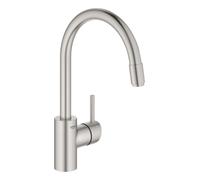 Grohe Concetto - Mitigeur d'évier avec douchette extractible, supersteel 32663DC3