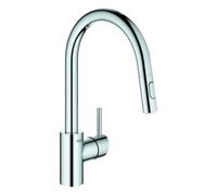 GROHE Concetto Mitigeur monocommandé pour évier, saillie 223mm, haut, extractible, pivotant, Easy Docking, 31483002, Couleur: chrome