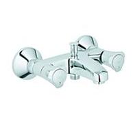 Grohe Costa Mitigeur bain-marie 2 manettes 25450001 chromé , en saillie
