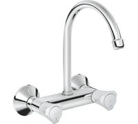 GROHE Costa Mitigeur d?évier à deux poignées, saillie 182mm, bec courbe, orientable, 31191001