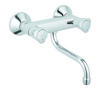 GROHE Costa Mitigeur d'évier à deux poignées, saillie 200mm, orientable, montage mural, 31187001