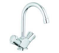 GROHE Costa Mitigeur monocommandé pour lavabo, saillie 137mm, orientable, poignée double, vidage à tirette, 21375001