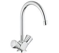 GROHE Costa S, mitigeur de cuisine orientable 360°, montage facile | Robinet de cuisine avec cartouche céramique haut de gamme, orientation souple, surface facile à entretenir (chrome, 31819001)