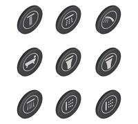 Grohe - Couvertures de symboles des piles SmartControl, 9 pièces 14077XH0