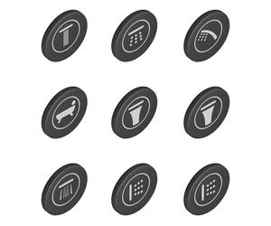 Grohe - Couvertures de symboles des piles SmartControl, 9 pièces 14077XH0