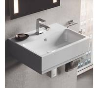 GROHE Lavabo Cube Ceramic 45,5 x 35 cm rectangulaire blanc brillant avec trop-plein 3948300H