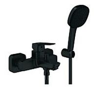 GROHE Cubeo Mitigeur monocommandé pour bain, saillie 167mm, montage apparent, ensemble de douche Tempesta 110 Cube douchette à main incluse, 1018142430, Couleur: Noir mat