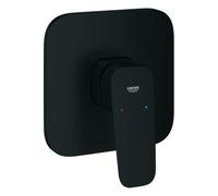 GROHE Cubeo Mitigeur monocommandé pour douche, montage encastré, set de finition pour Rapido SmartBox, 1017772430, Couleur: Noir mat