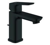 GROHE Cubeo Mitigeur monocommandé pour lavabo, S-Size, saillie 106mm, vidage à tirette, EcoMode, 1017302430, Couleur: Noir mat