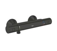 GROHE Mitigeur thermostatique de douche Precision – QuickFix, Économie d'eau – Noir mat